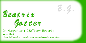 beatrix gotter business card